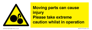 Moving parts can cause injury Please take extreme caution whilst in operation